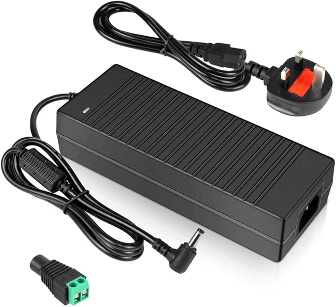Adaptateur d'alimentation de bureau CC 12 V 36 W–120 W, entrée CA 100–240 V, transformateur de commutation avec prise US/UK — pour bandes LED, vidéosurveillance, pompes et appareils électroniques