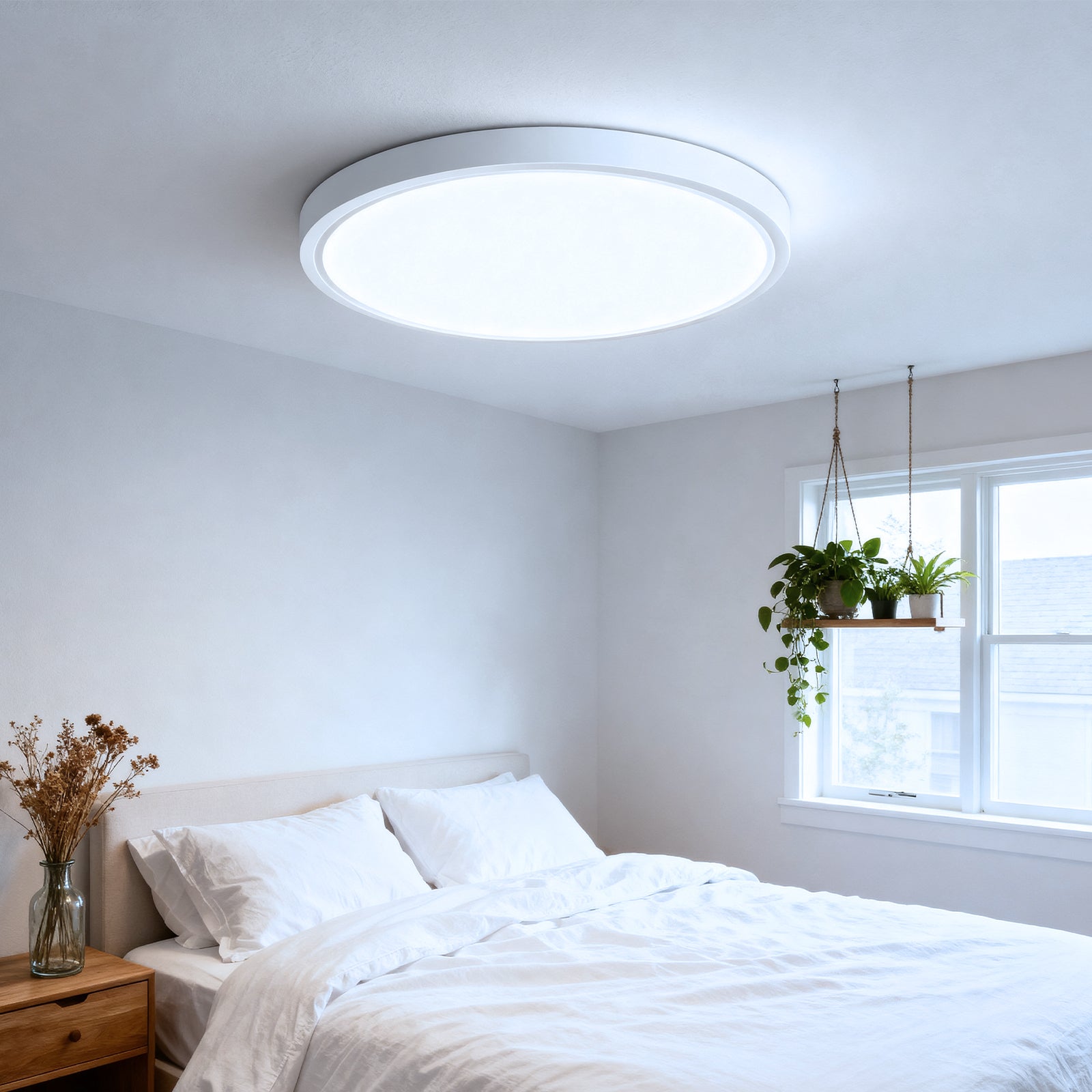 7 Inch Round LED Ceiling Light – 12W – White – 3000K / 4500K / 5000K / 6500K – Flush Mount Ceiling Light – Local Stock (US/UK/DE)