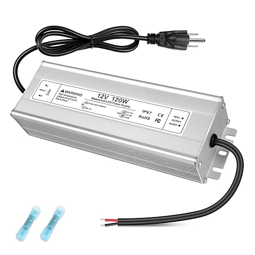 12V Waterproof LED Power Supply 30W–280W, 90–265V Input, Single/Dual Wire Output, Aluminum Housing, Outdoor LED Driver, CE/RoHS/FCC —US/UK/EU Plug & Wire Leads Options