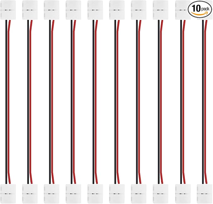LED Strip Connectors – 8mm 2Pin Solderless Clips | Strip to Wire / Strip to Strip / DC Adapter / L / T – Bulk Wholesale 500pcs MOQ | Factory Direct