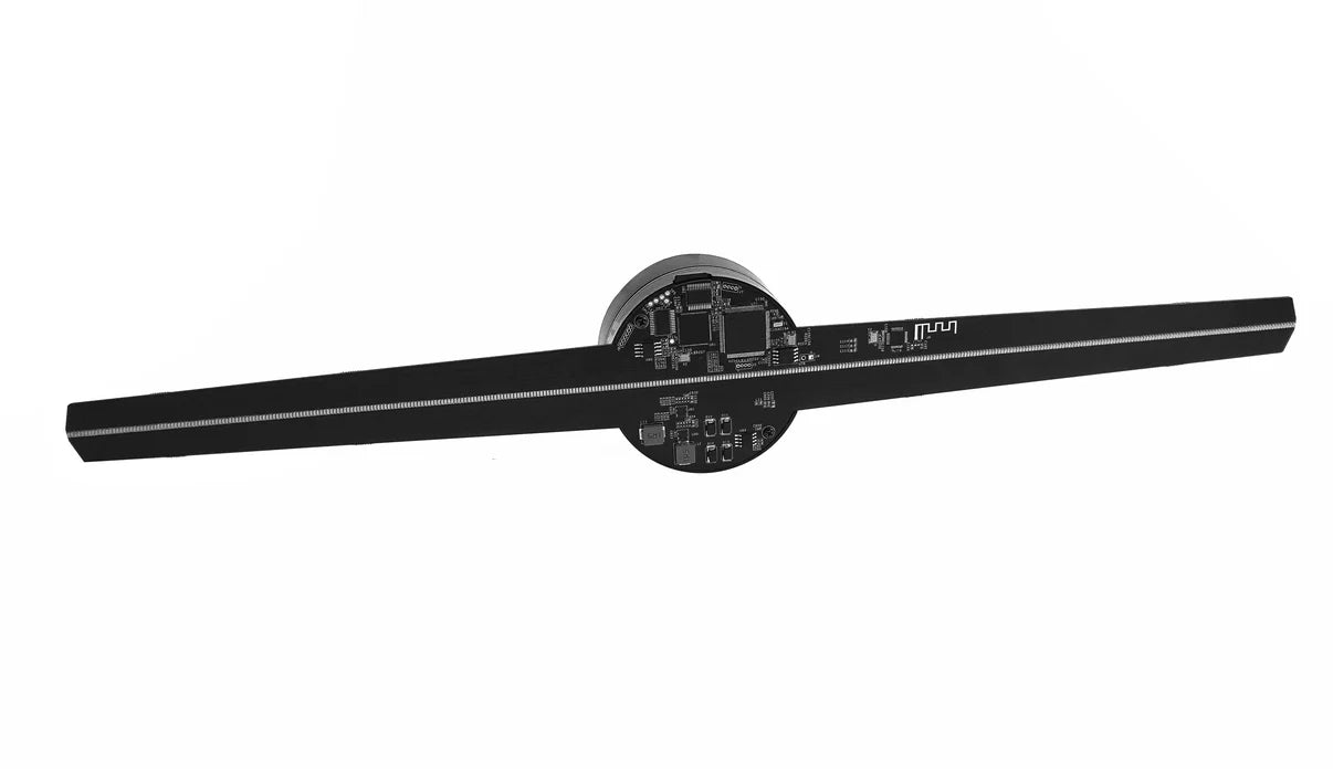 Ventilateur LED hologramme 3D 70 cm, 4 pales, 1 022 LED, livraison gratuite