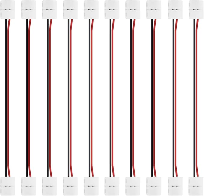 LED Strip Connectors – 10mm 2Pin Solderless Clips | Strip to Wire / Strip to Strip / DC Adapter / L / T – Bulk Wholesale 500pcs MOQ | Factory Direct
