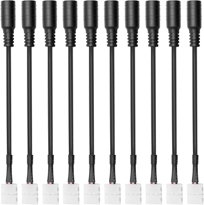 LED Strip Connectors – 10mm 2Pin Solderless Clips | Strip to Wire / Strip to Strip / DC Adapter / L / T – Bulk Wholesale 500pcs MOQ | Factory Direct