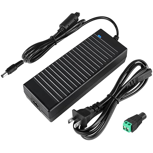 Adaptateur d'alimentation de bureau CC 24 V 60 W–120 W, entrée CA 100–240 V, transformateur de commutation avec prise US — pour bandes LED, imprimantes 3D, vidéosurveillance et appareils électroniques