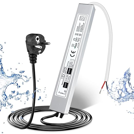 12V Waterproof LED Power Supply 30W–280W, 90–265V Input, Single/Dual Wire Output, Aluminum Housing, Outdoor LED Driver, CE/RoHS/FCC —US/UK/EU Plug & Wire Leads Options