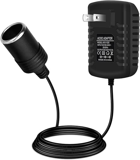 DC 12V Cigarette Lighter Power Supply Adapter 12W–36W, AC 100–240V to 12V Converter Transformer, Car Socket Charger for Pump, Cooler, LED Lights — US Plug