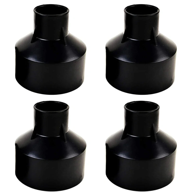 4pcs Pack Embedded Parts, Plastic Horn Shape, Black Built-in Fitting, Waterproof Outdoor/Indoor Pre-embedded Inserts, for LED Inground/Step Stair/Underwater Swimming Pool Lights