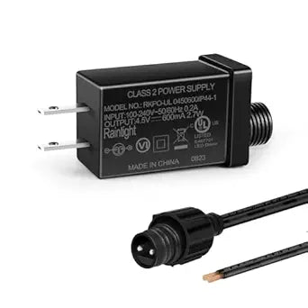 Alimentation IP44 classe 2, transformateur adaptateur CA 100-240 V vers CC 4,5 V/12 V/24 V/30 V, pilote LED extérieur étanche pour décorations gonflables, guirlandes lumineuses, sapins de Noël — Prise américaine 