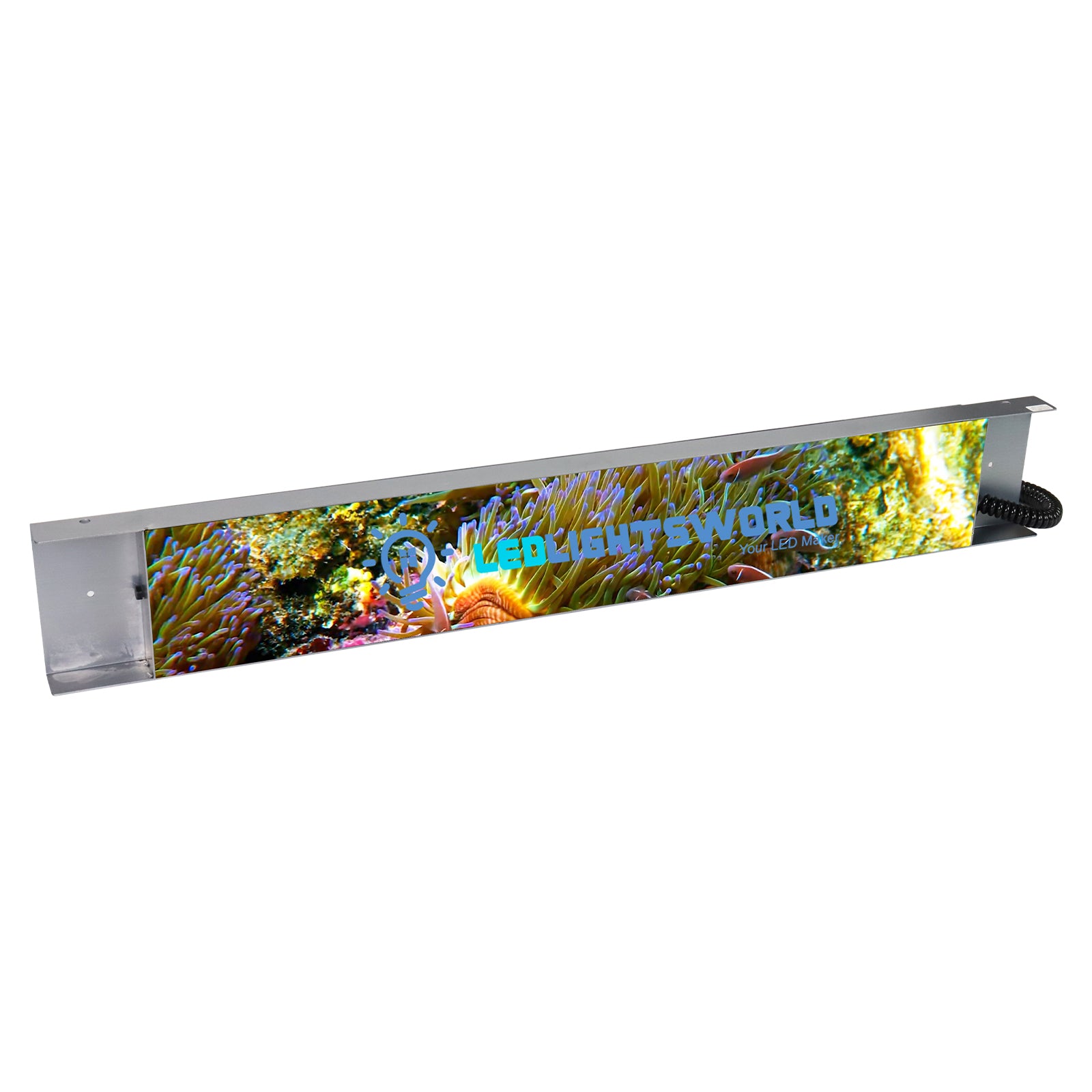 FR Series Framed Outdoor LED Shop Display – P2.5 · 160×960mm | Waterproof High-Brightness Screen for Storefronts & Building Exteriors