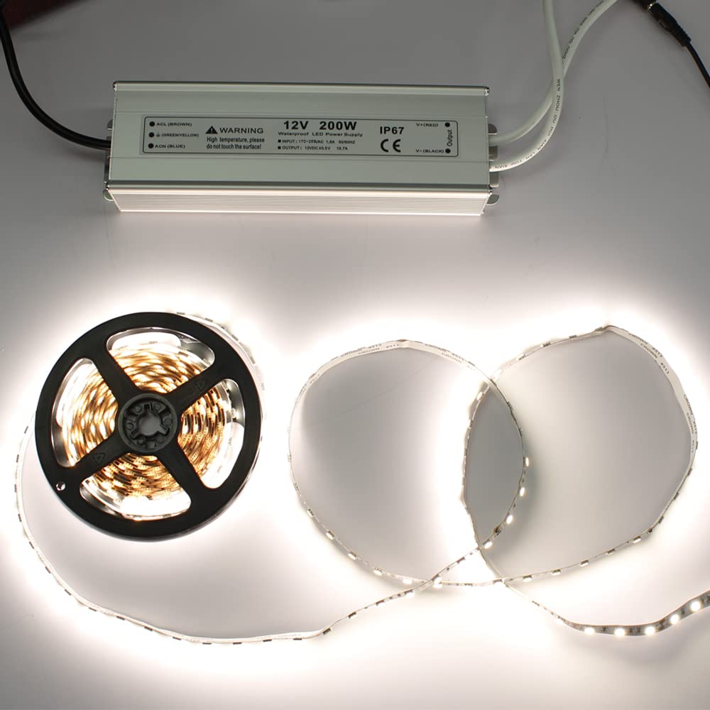 12V Waterproof LED Power Supply, 175–265V Input, 200W–500W, Single/Dual Wire Output, Outdoor LED Driver, CE/RoHS/FCC — UK/EU Plug & Wire Leads Options