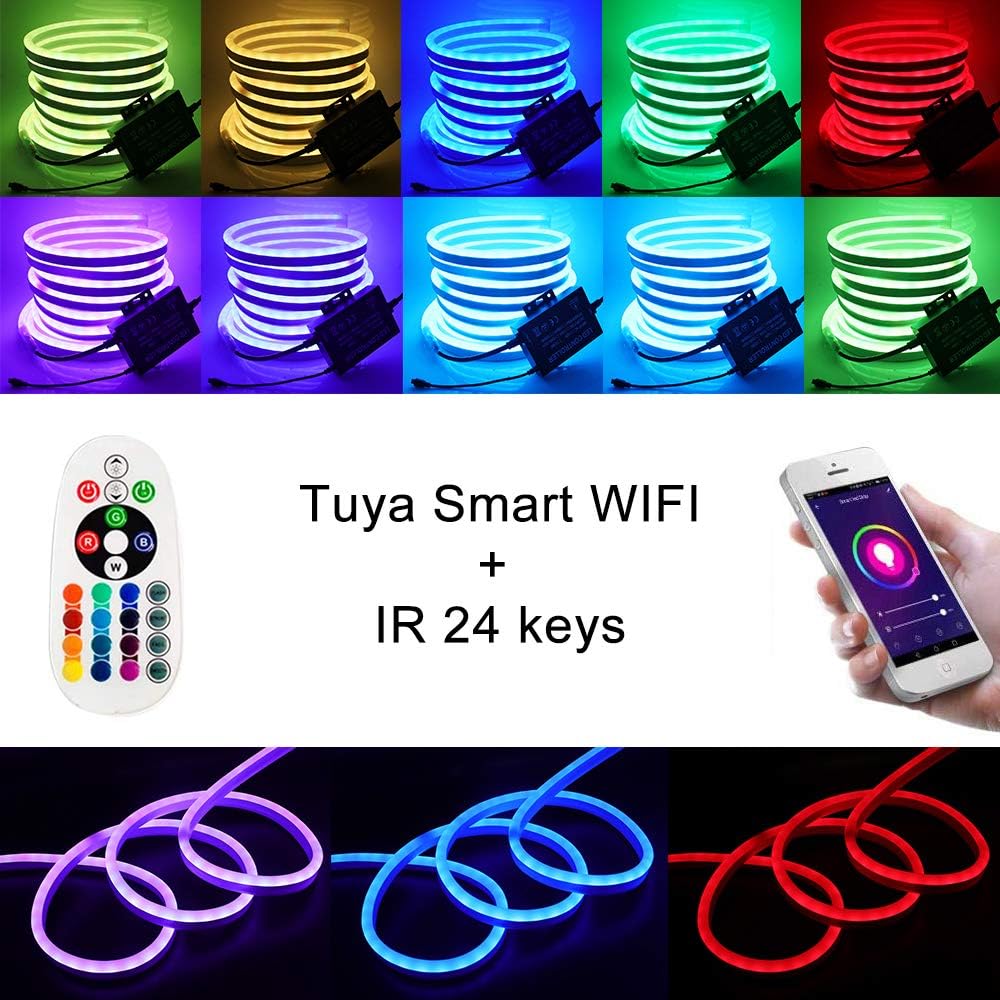 750W RGB LED Controller | High-Voltage AC110V/220V | WiFi + APP + IR Remote | Plastic Housing | For LED Rope & Strip Lights