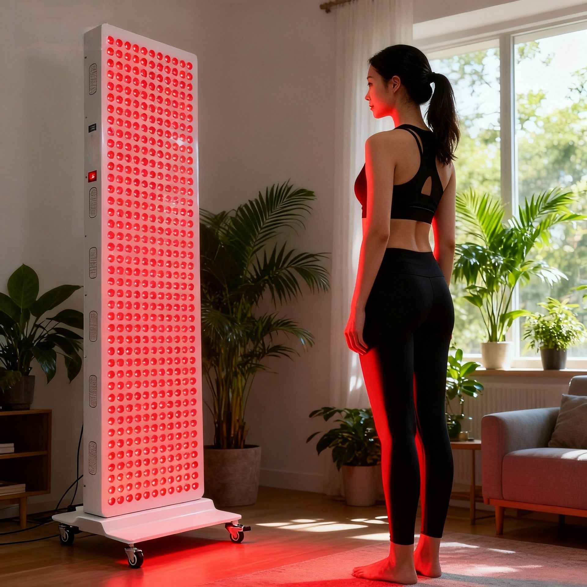 ALPRO2400 Red LED Light Therapy Panel, 600W Deep Red 660nm & Near Infrared 850nm LED Light Therapy