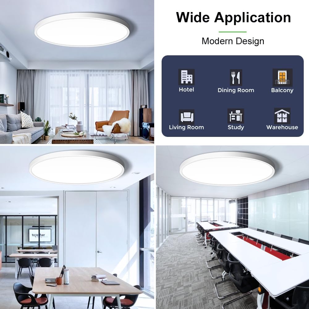 15.7 Inch Round LED Ceiling Light – 32W – White – 3000K / 4500K / 5000K / 6500K – Flush Mount Ceiling Light – Local Stock (US/UK/DE)
