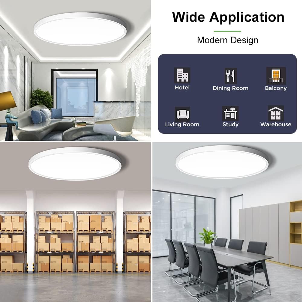 15.7 Inch Round LED Ceiling Light – 32W – White – 3000K / 4500K / 5000K / 6500K – Flush Mount Ceiling Light – Local Stock (US/UK/DE)
