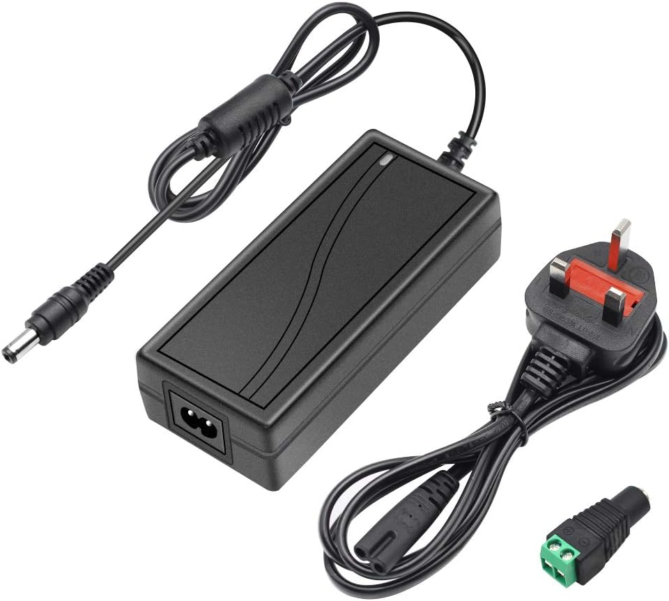 DC 12 V Desktop-Netzteiladapter 36 W–120 W, AC 100–240 V Eingang, Schalttransformator-Ladegerät mit US/UK-Stecker – für LED-Streifenlichter, CCTV, Pumpen und Elektronik