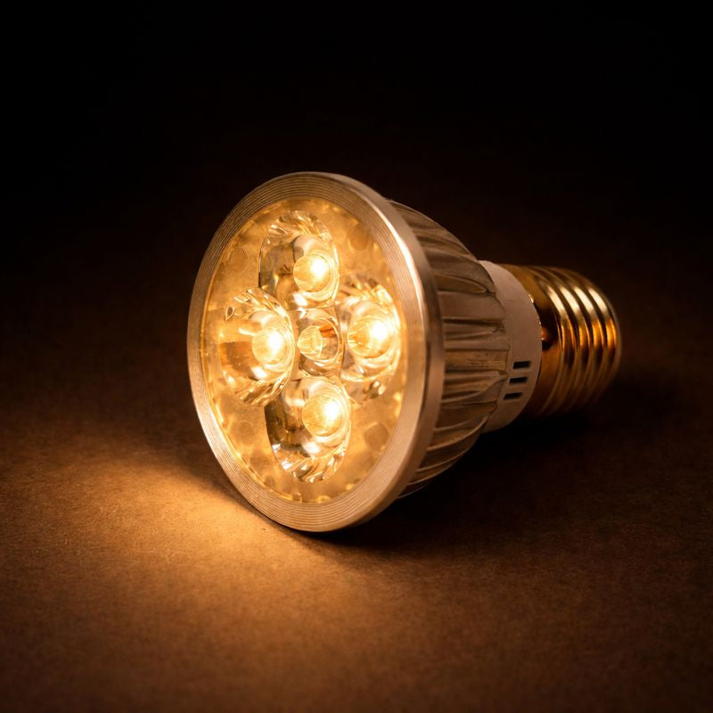 4Pack 3W(3x1W) 120V/220V AC LED Spotlight E27 Screw Base LED Light Bulb Aluminum Housing 30° Beam Angle