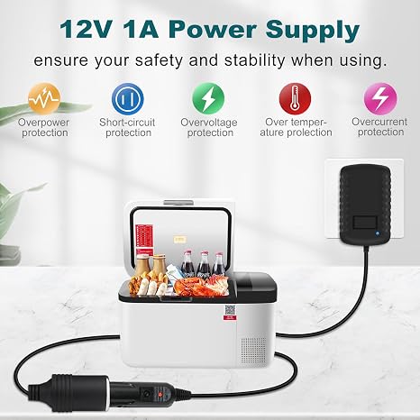 Adaptateur d'alimentation allume-cigare 12 V CC 12 W–36 W, convertisseur CA 100–240 V vers 12 V, chargeur de prise allume-cigare pour pompe, glacière, éclairage LED — Prise américaine 