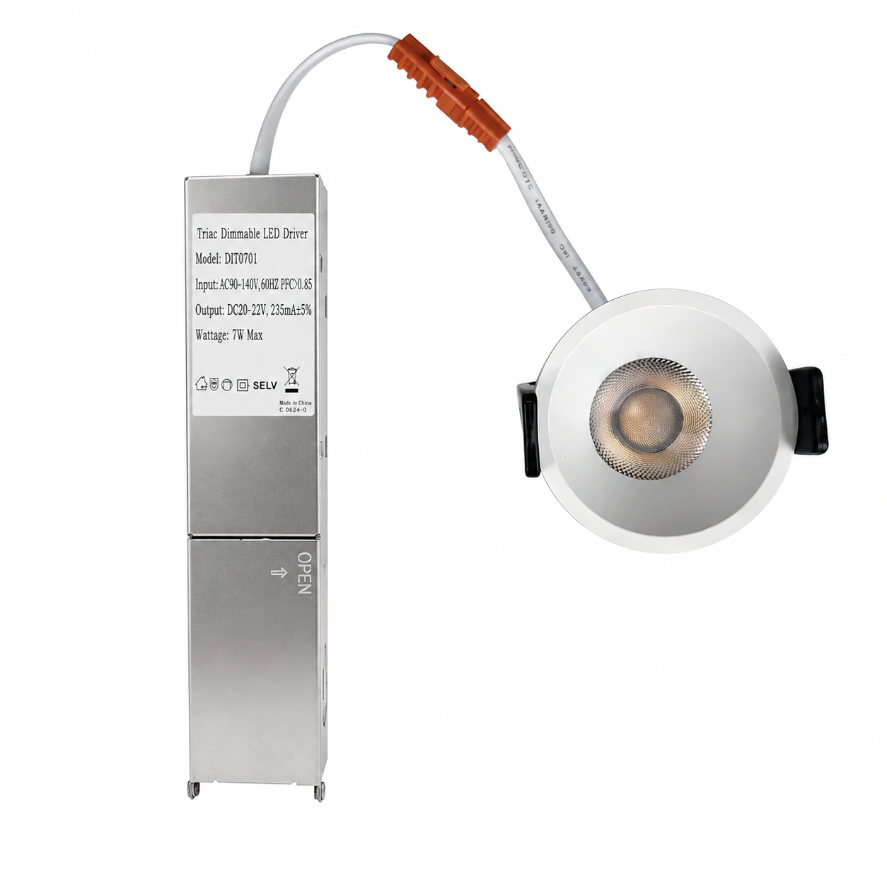 PRO-1A Series Deep Anti-Glare Full Spectrum LED Downlight | 90–140V | 4/10 Pack | 7W / 9W / 12W | 5CCT Adjustable | 24° Beam | White Housing | CRI>97 | Commercial Ceiling Recessed Light