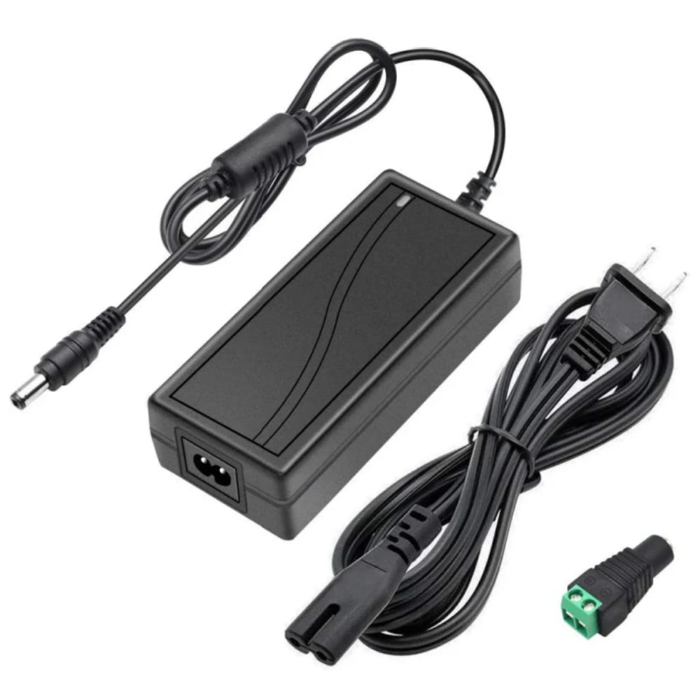 DC 12V Desktop Power Supply Adapter 36W–120W, AC 100–240V Input, Switching Transformer Charger with US/UK Plug — for LED Strip Lights, CCTV, Pumps, and Electronics
