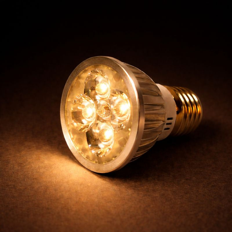 4Pack 3W(3x1W) 120V/220V AC LED Spotlight E27 Screw Base LED Light Bulb Aluminum Housing 30° Beam Angle