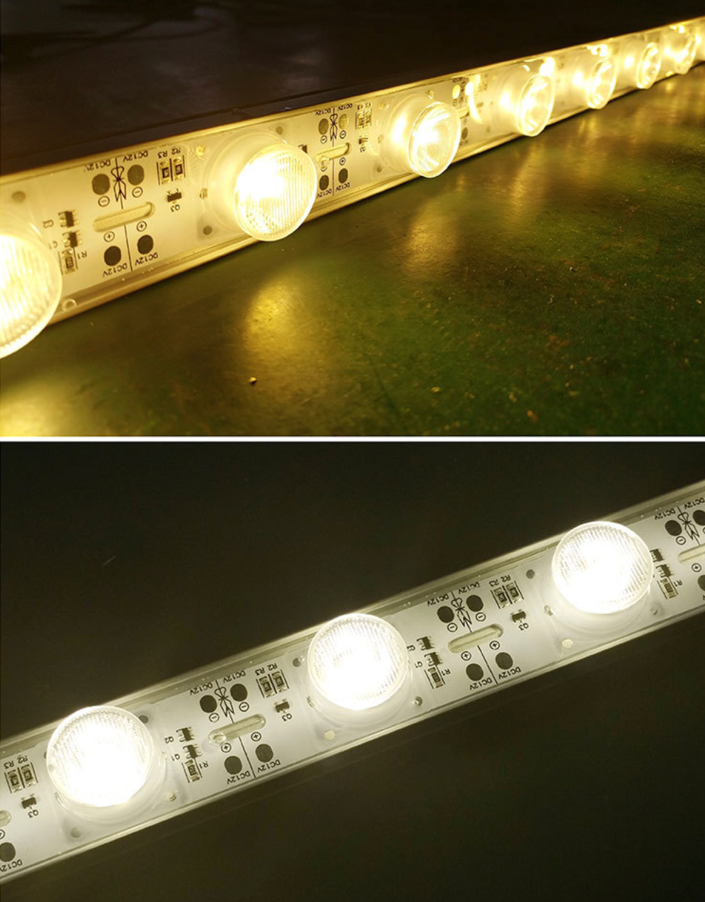 SMD3030 High Brightness Rigid LED Strip Light – 12V DC, 18 LEDs/M, 20W, for Side-Emitting Light Box, Available in Bare PCB (IP20) & Aluminum Channel (IP65), Warm White / Pure White