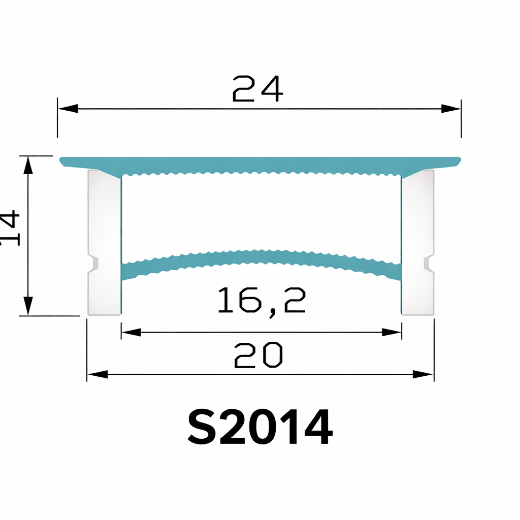 Boîtier pour néon – S2020 Noir | Système de canaux LED en silicone 20 x 20 mm | Étanchéité IP67 | Largeur du circuit imprimé 12 mm | 50 m | Stock local États-Unis/Royaume-Uni/Allemagne