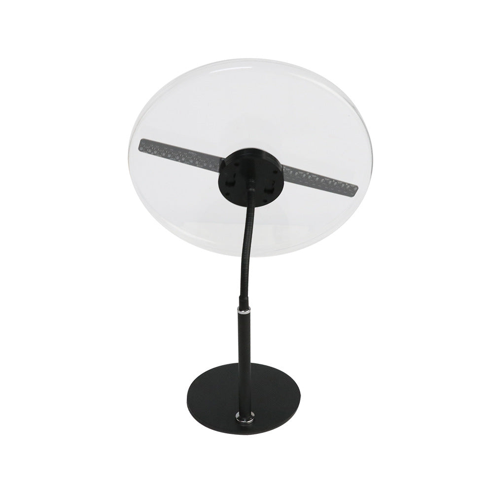 30 cm (11,8 Zoll) DC5V 3D-Hologramm-Lüfterdisplay | 2-Blatt-LED-Visual-Player mit hoher Helligkeit | Desktop-/Bodenständer | Batteriebetriebene Option (keine Batterie enthalten) | Schutzhülle/Gehäuse mit transparentem oder schwarzem Hintergrund