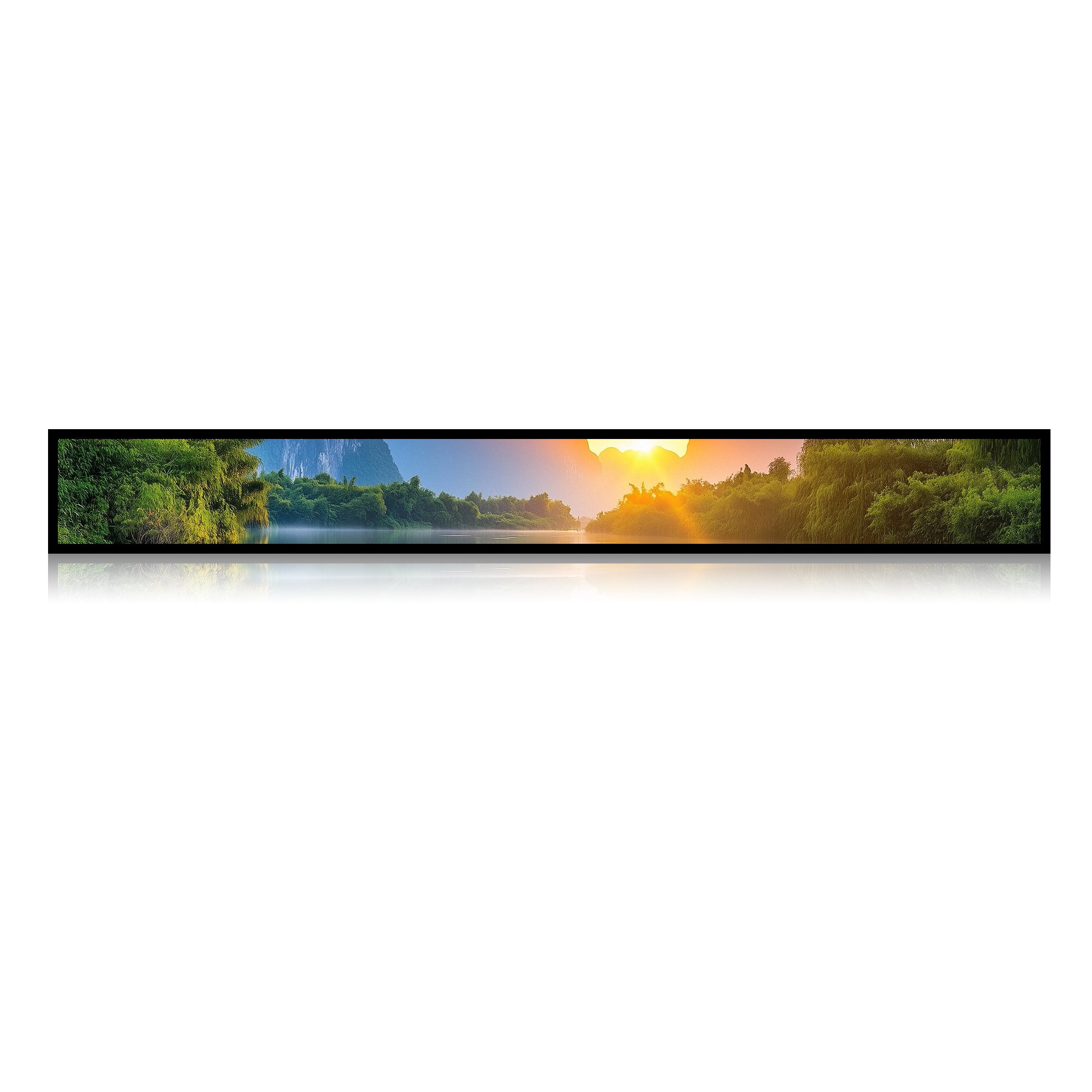 32.1 Inch (819.4×55mm Viewable) LCD Screen Android Stretched LCD Shelf Display | Ultra-Wide Bar Screen  | Cloud / App / USB Playback