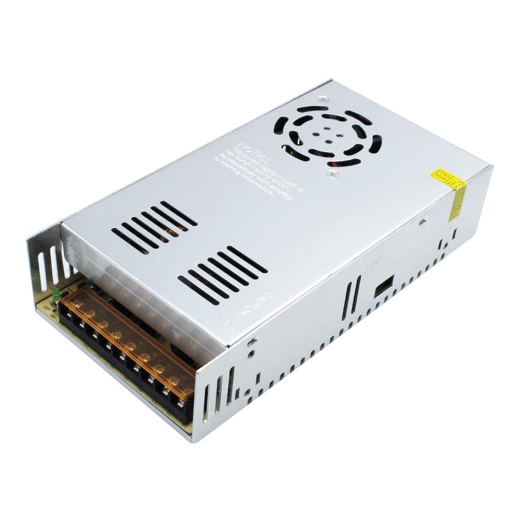 DC 12V/24V Switching Power Supply 300W–600W, AC 110/220V Input, High Power LED Driver Transformer, Cooling Fan Metal Case, CE/FCC/RoHS Certified