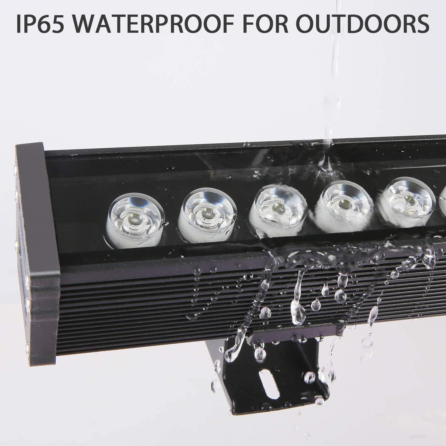 Linkable 7060 Linear LED RGB Wall Washer Lights with Remote Controller, 36W Waterproof Color Changing Wall Washer LED Light for Outdoor/Indoor Lighting Projects, Hotels, Building Wall Decorations