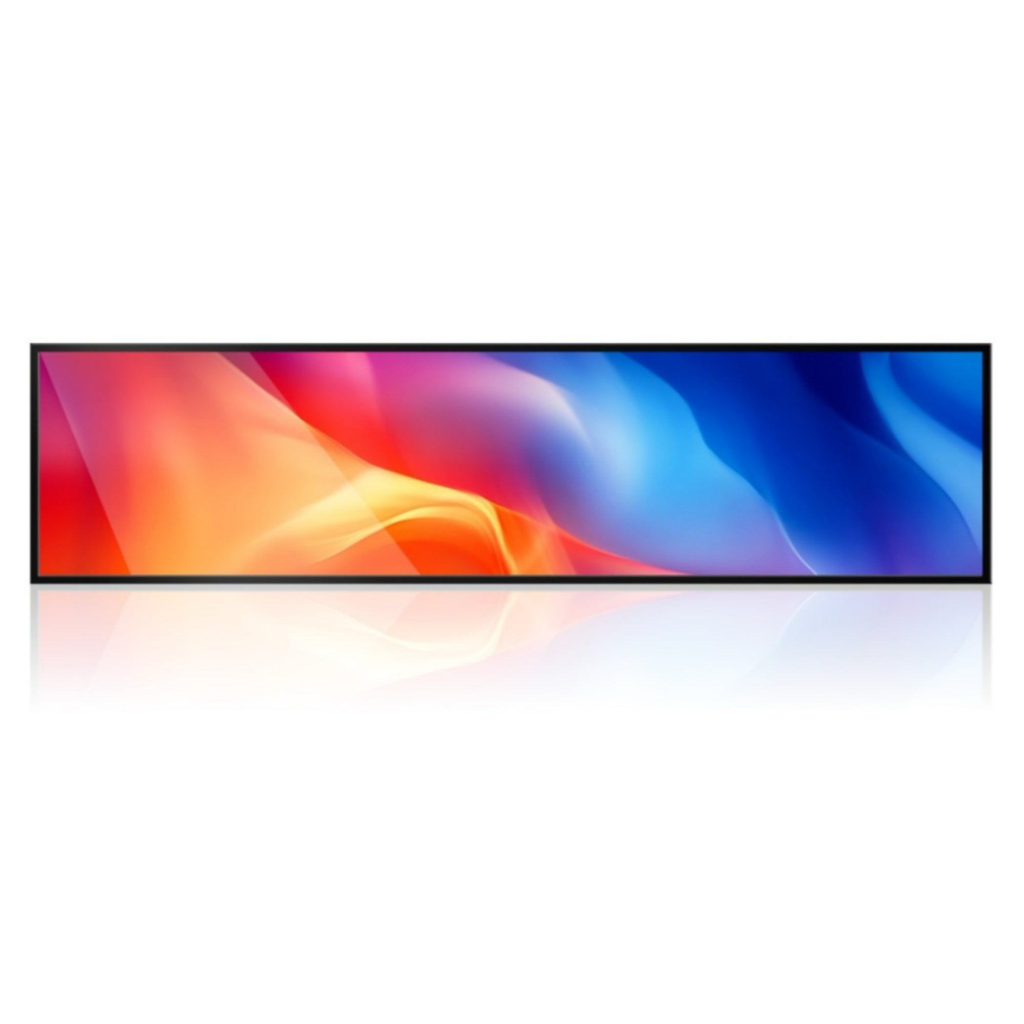 37.6 Inch (885.6×120mm Viewable) Ultra-Wide Android LCD Bar Display for Retail Shelves | Optional Touch | Cloud, App & USB Content Management