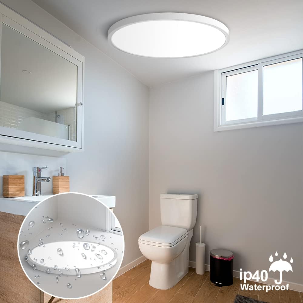 24 Inch Round LED Ceiling Light – 45W – White – 3000K / 4500K / 5000K / 6500K – Flush Mount Ceiling Light – Local Stock (US/UK/DE)