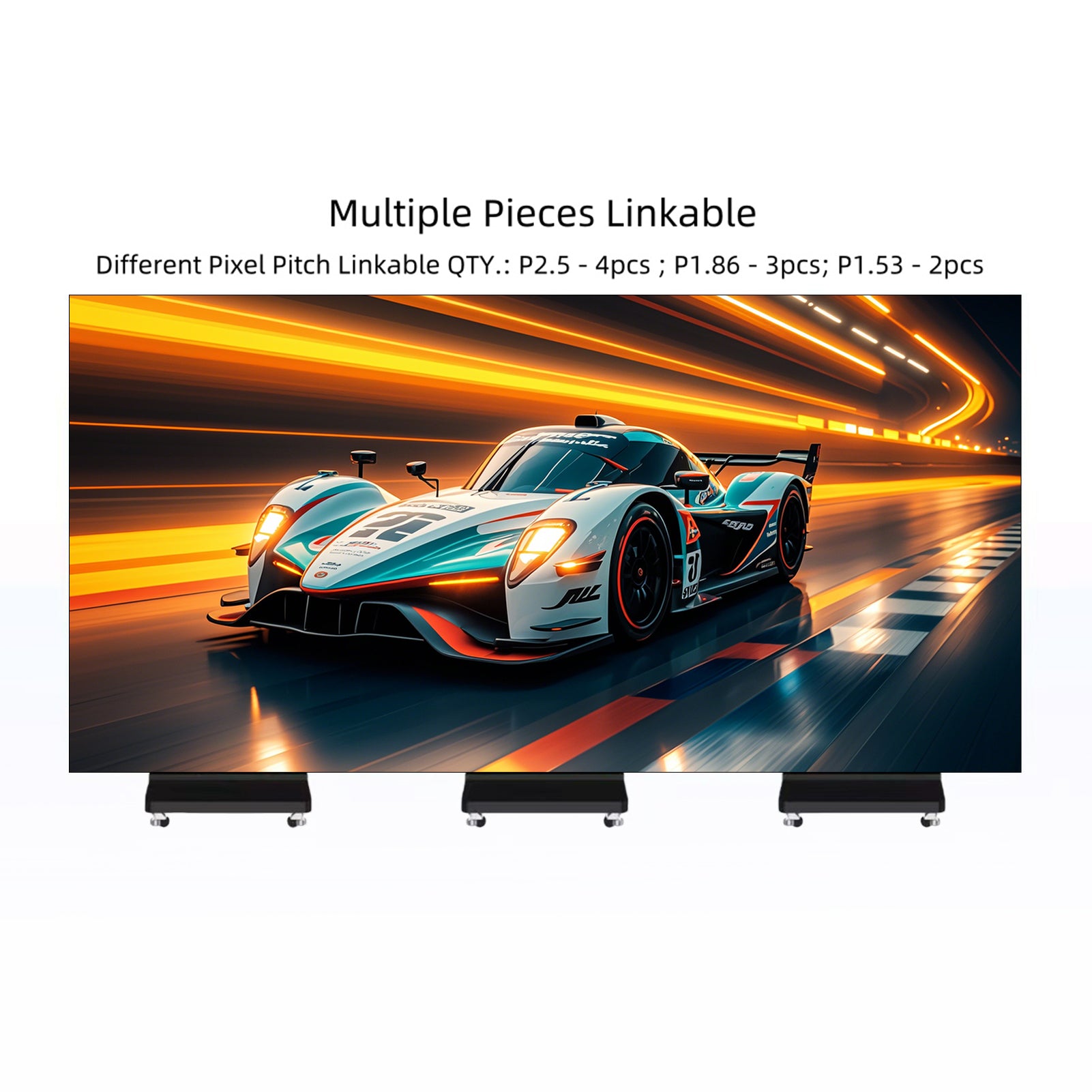 EP-TR Series Tri-Fold LED Poster Display | Foldable 1280×1920mm Panel