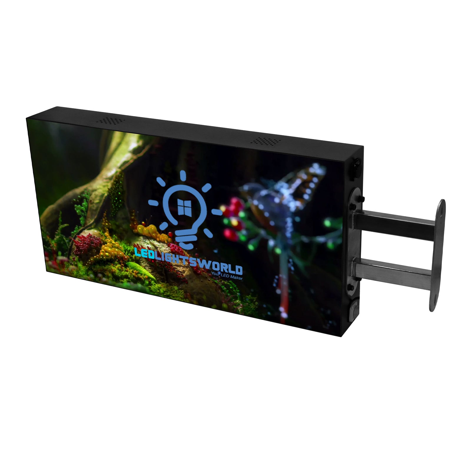 DS Series Double-Sided LED Shop Sign – P2.5 · 320×640mm | Waterproof Projecting Sign for Retail Chains, Restaurants & Supermarkets