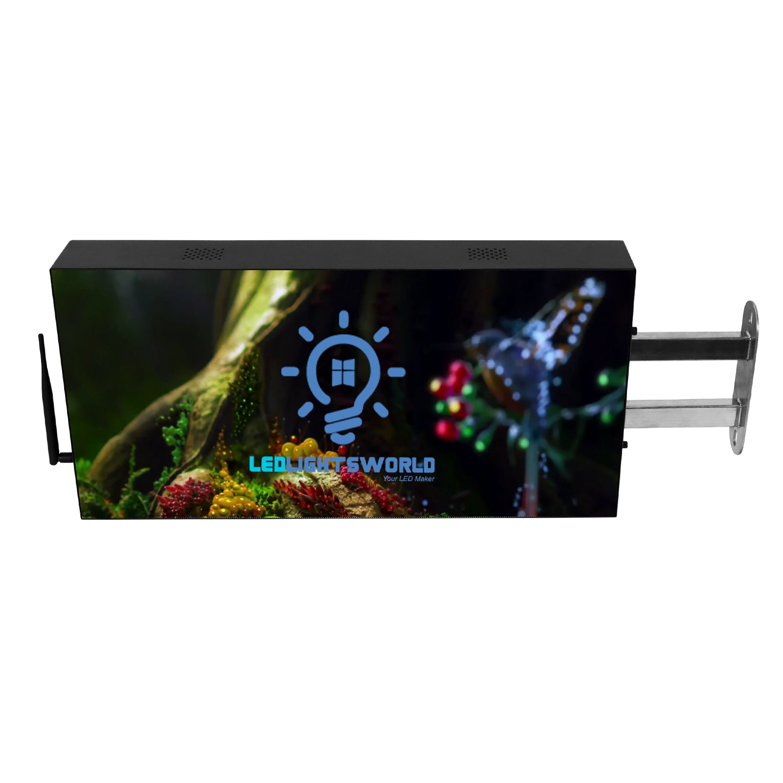 DS Series Double-Sided LED Shop Sign – P2.5 · 320×640mm | Waterproof Projecting Sign for Retail Chains, Restaurants & Supermarkets