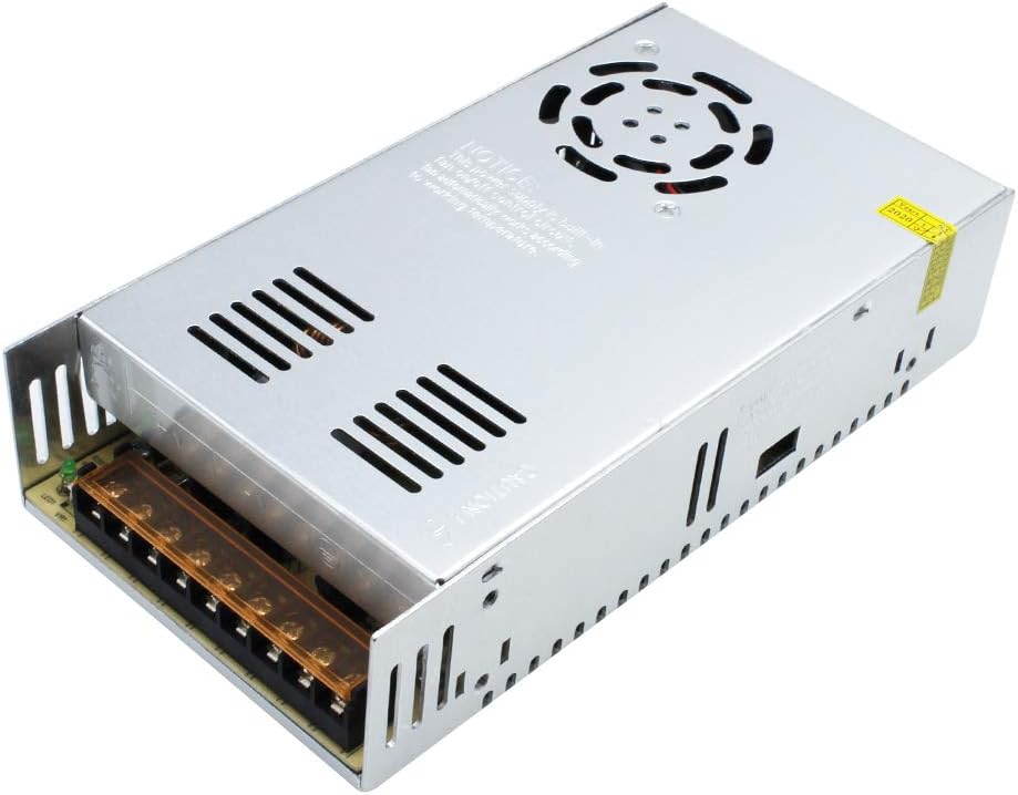 DC 12V/24V Switching Power Supply 300W–600W, AC 110/220V Input, High Power LED Driver Transformer, Cooling Fan Metal Case, CE/FCC/RoHS Certified