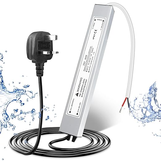 Wasserdichtes 24-V-LED-Netzteil, 30–300 W, 90–265 V Eingang, Einzel-/Doppelkabelausgang, LED-Treiber für den Außenbereich, CE/RoHS/FCC – Optionen für US-/UK-/EU-Stecker und Kabel 