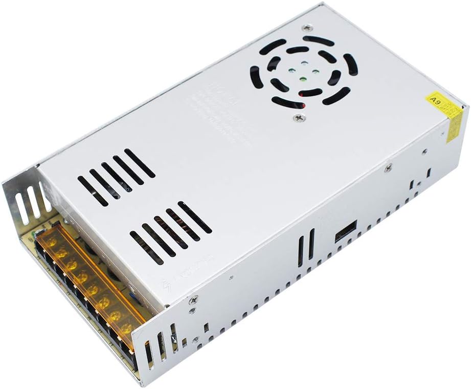 DC 12V/24V Switching Power Supply 300W–600W, AC 110/220V Input, High Power LED Driver Transformer, Cooling Fan Metal Case, CE/FCC/RoHS Certified