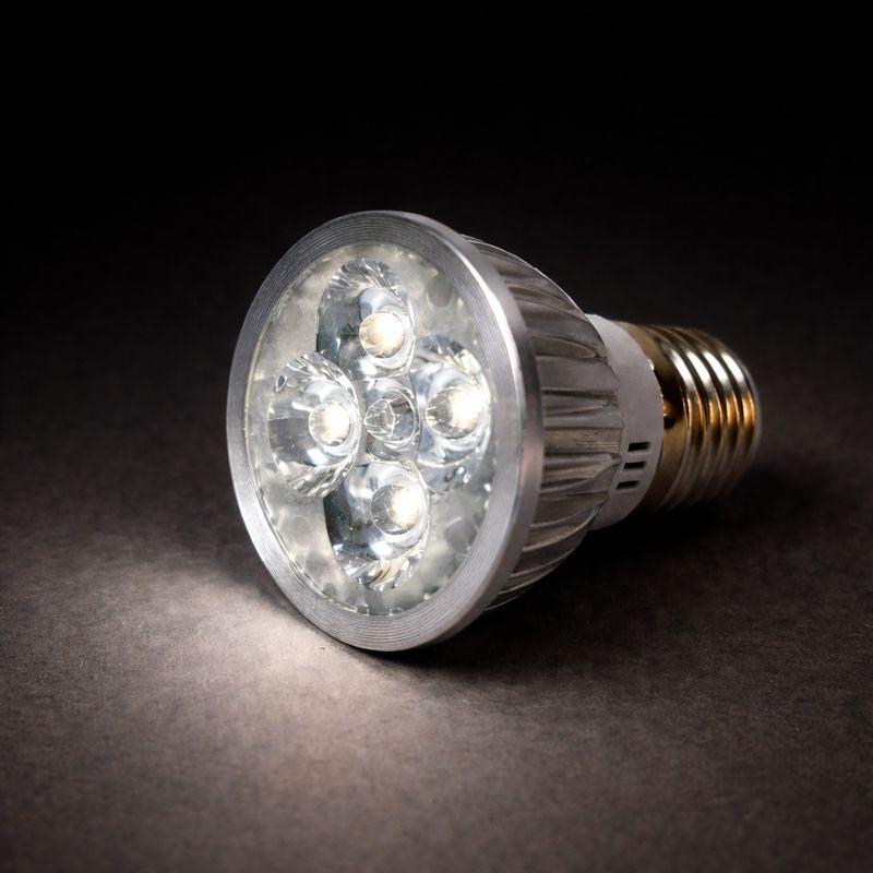 4Pack 3W(3x1W) 120V/220V AC LED Spotlight E27 Screw Base LED Light Bulb Aluminum Housing 30° Beam Angle