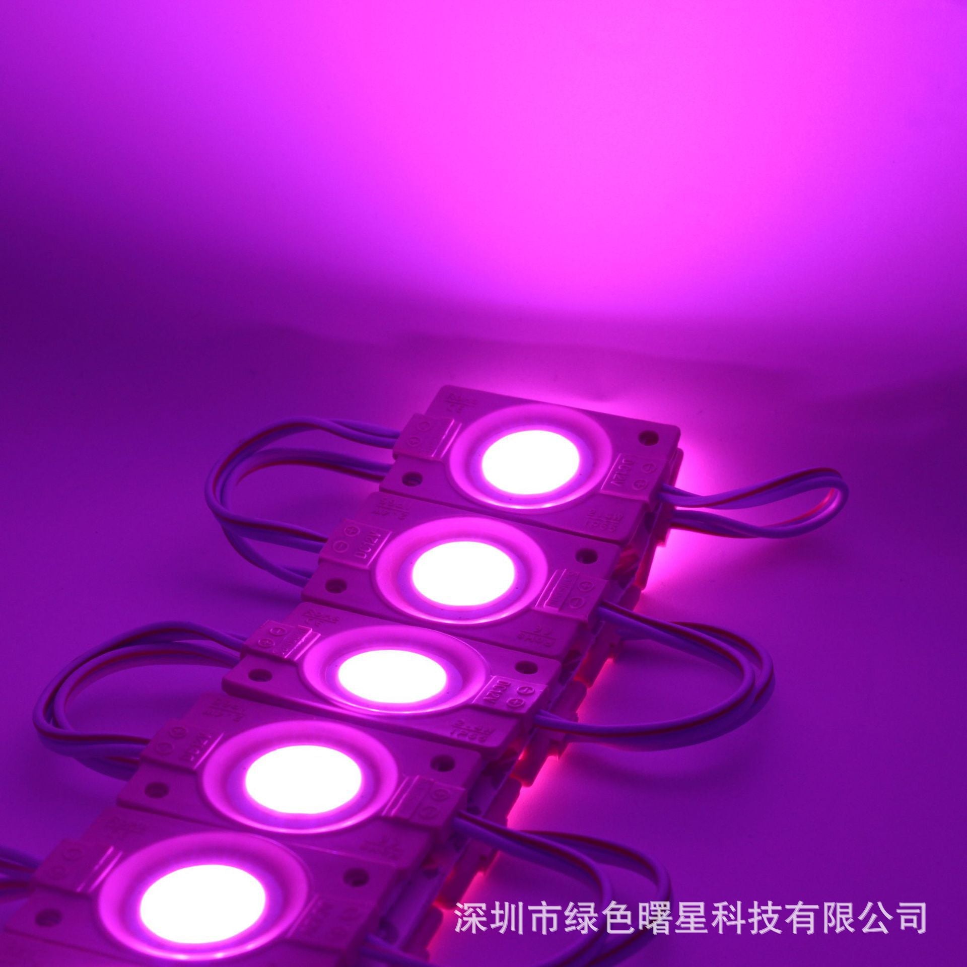 COB LED Module String Light, 20pcs/String, 1.5W 150LM, 46×30mm, DC12V IP65 Waterproof Sign Module with Adhesive Tape for Advertising Light Box & Channel Letters
