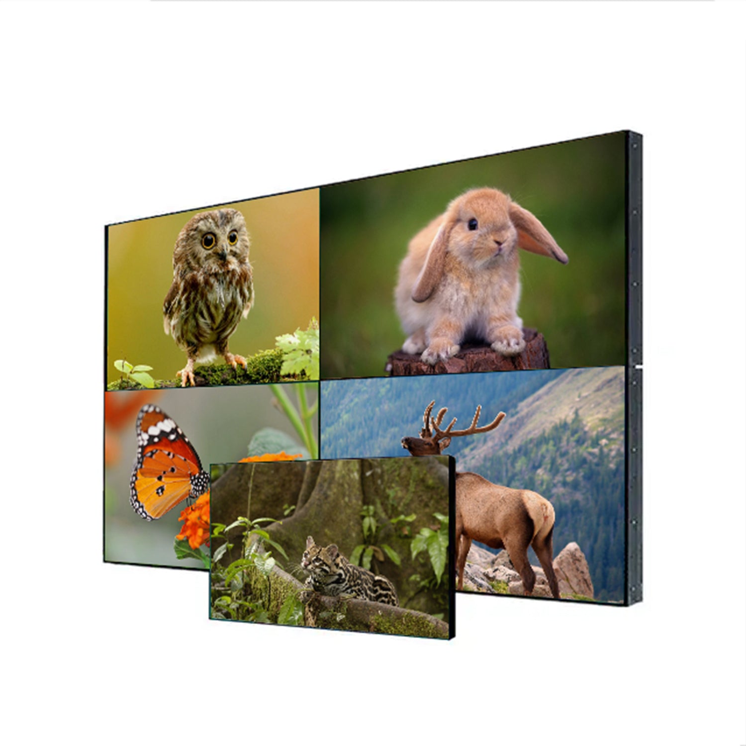 46” BOE LCD Video Wall – 2x2 Kit (4 Panels) | 1920x1080 FHD | 500 nits | Ultra Narrow Bezel 0.88mm / 1.7mm / 3.5mm | HDMI Splicer + Wall Mount Included