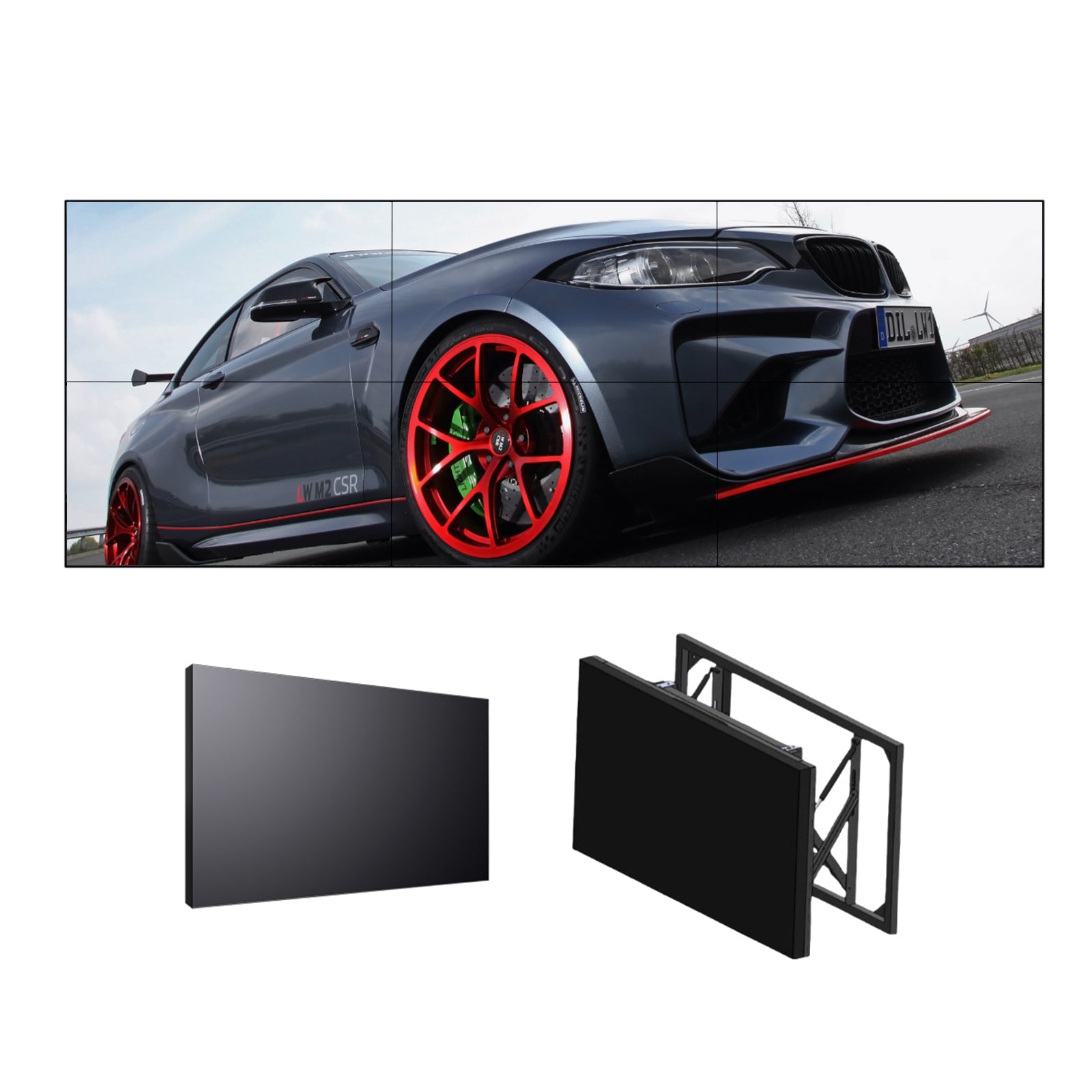 46” BOE LCD Video Wall – 3x2 Kit (6 Panels) | 1920x1080 FHD | 500 nits | Ultra Narrow Bezel 0.88mm / 1.7mm / 3.5mm | HDMI Splicer + Wall Mount Included