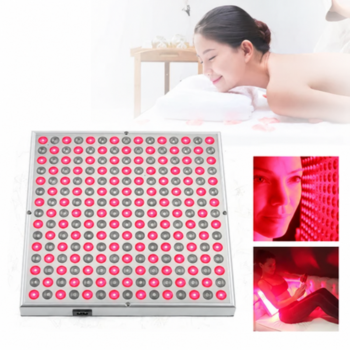 LED-Rotlichttherapie-Panel – 24 W SMD2835-LED-Panel, tiefes 660 nm und Nahinfrarot 850 nm, LED-Lichtkombination für Hautschönheit, Schmerzlinderung von Muskeln und Gelenken, nicht transparente Abdeckung
