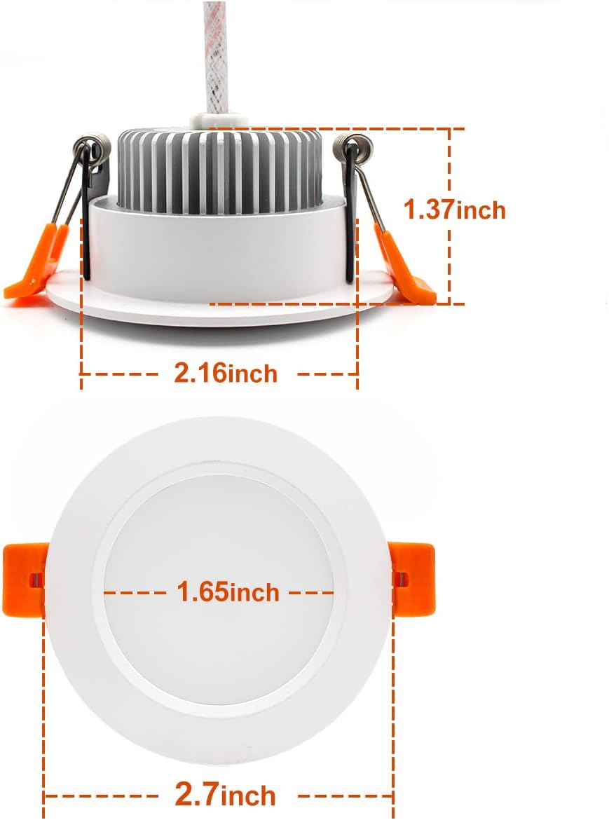 Mattiertes LED-Downlight der ECO-1-Serie – Weißes Gehäuse – TRIAC-dimmbar – 3 W/5 W/7 W/9 W – 4er-Pack/10er-Pack – 2700 K–6000 K – 100–130 V / 200–240 V