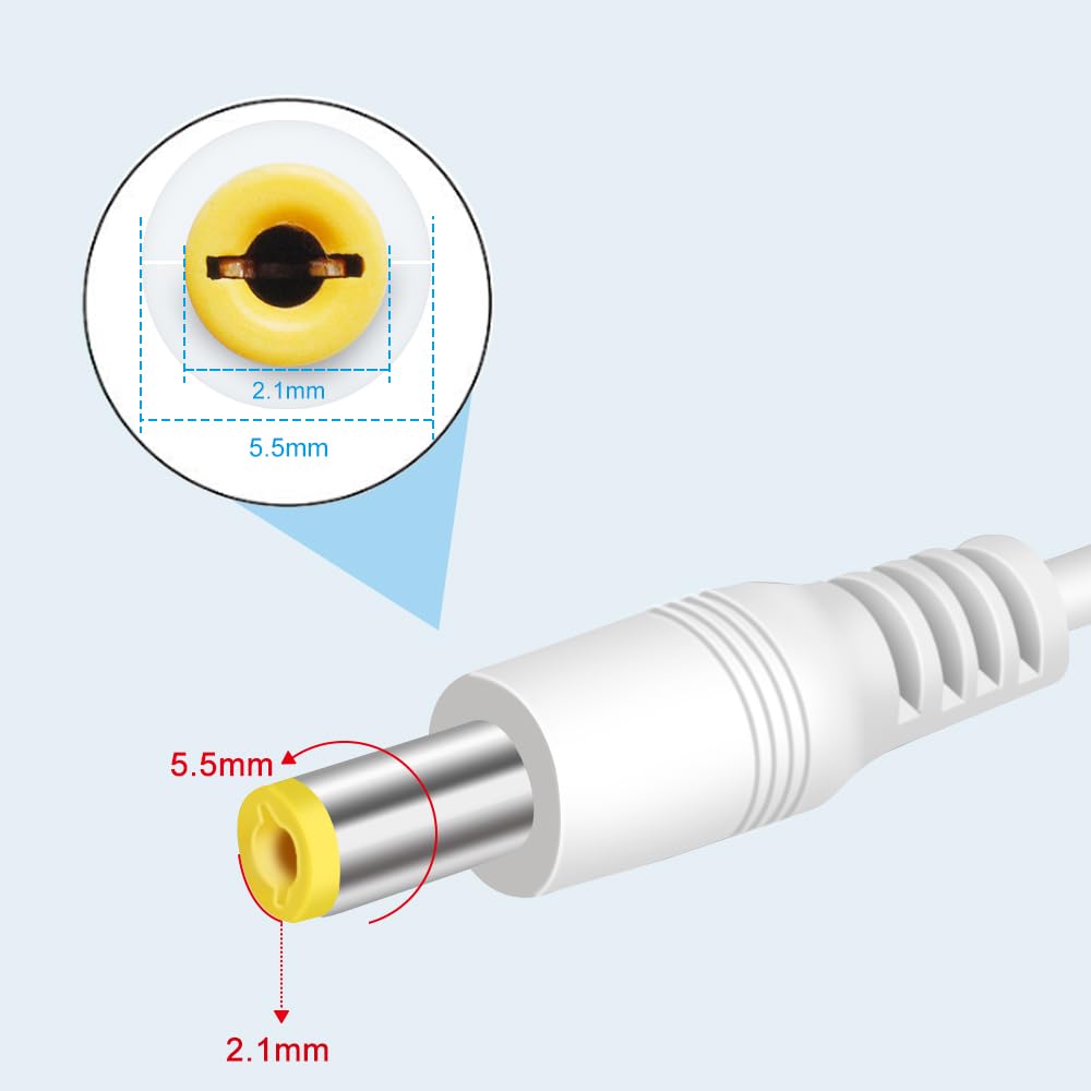 12V Power Supply Adapter 12W/24W/36W, AC 100–240V Input, Wall Plug Transformer, White Case — US Plug, LED Driver for Strip/CCTV/Electronics