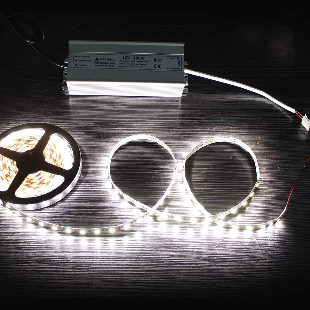 12V Waterproof LED Power Supply 30W–300W, 90–265V Input, Single/Dual Wire Output, Outdoor LED Driver, CE/RoHS/FCC —US/UK/EU Plug & Wire Leads Options