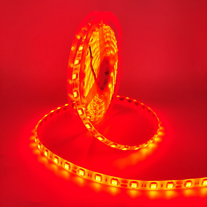 SMD5050 Red/Green/Blue/Yellow/Pink/Icy Blue LED Strip Light | Standard Brightness | 12V DC | 12W/m | 60 LEDs/m | 5m Roll | IP00 / IP65/IP67 Options