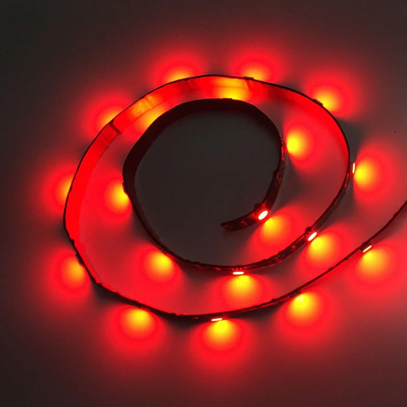 635nm SMD2835 DC12V Red LED Strip Light – Visible Red for Indicators & Lighting, 60/120/240 LEDs/m, 5 Meters, IP00/IP65