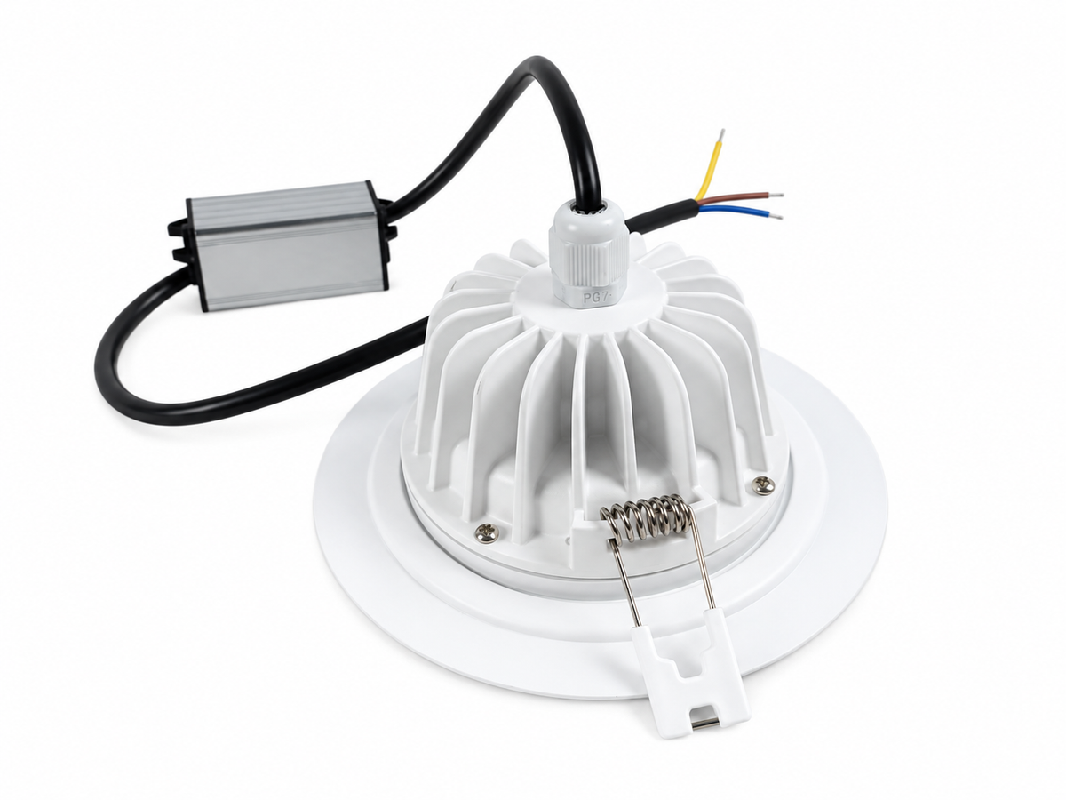 FX-2 Series Waterproof LED Downlight IP65 | 5W / 7W / 12W / 15W  | CRI>80 | 100–240V | Vapor-Proof Ceiling Light for Shower, Sauna & Outdoor Lighting | 1 / 4 / 10-Pack | White Housing | Non-Dimmable