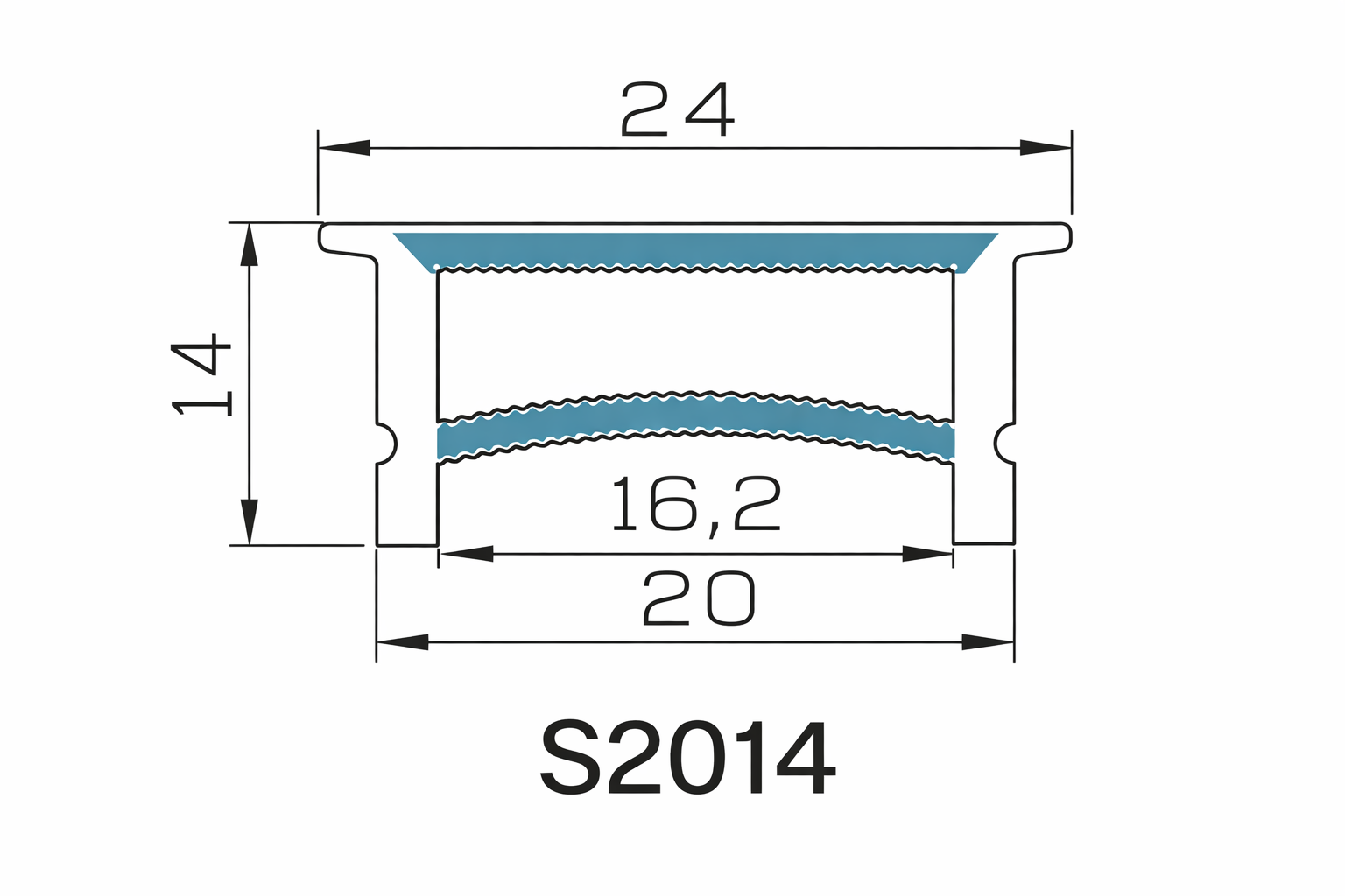 Boîtier pour néon – S2020 Noir | Système de canaux LED en silicone 20 x 20 mm | Étanchéité IP67 | Largeur du circuit imprimé 12 mm | 50 m | Stock local États-Unis/Royaume-Uni/Allemagne